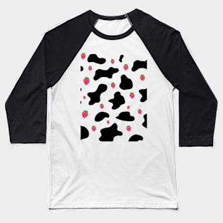 Strawberry Milk , Black Baseball T-Shirt